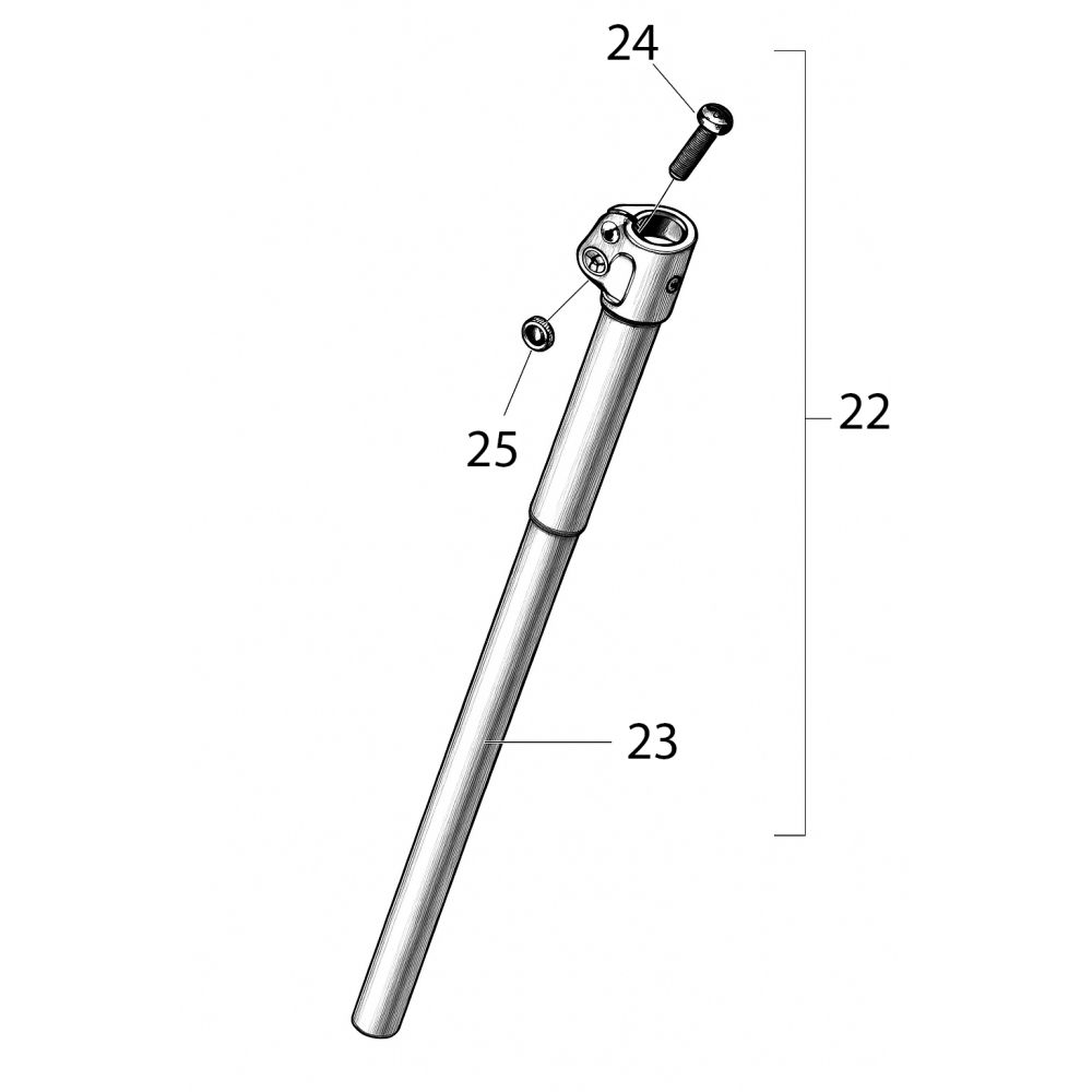 22 - Short Tube Assembly Complete (Consists of parts 23, 24 & 25)