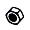 5 - Hexagon Nut M8 