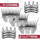 3 Combs and 6 Cutters