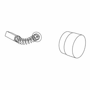 38 - Carbon Brushes (Pair) with Spring & Protection Cap