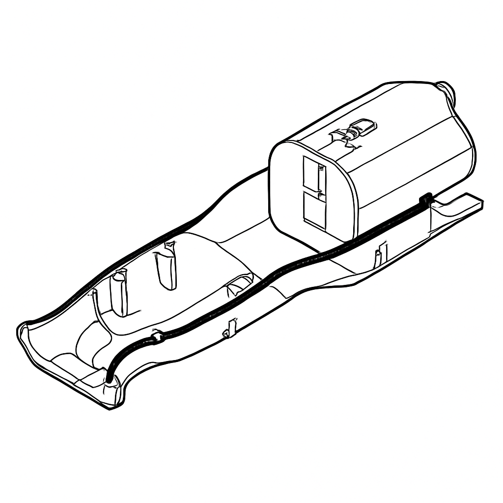 47 - Motor Housing, Lower, Black