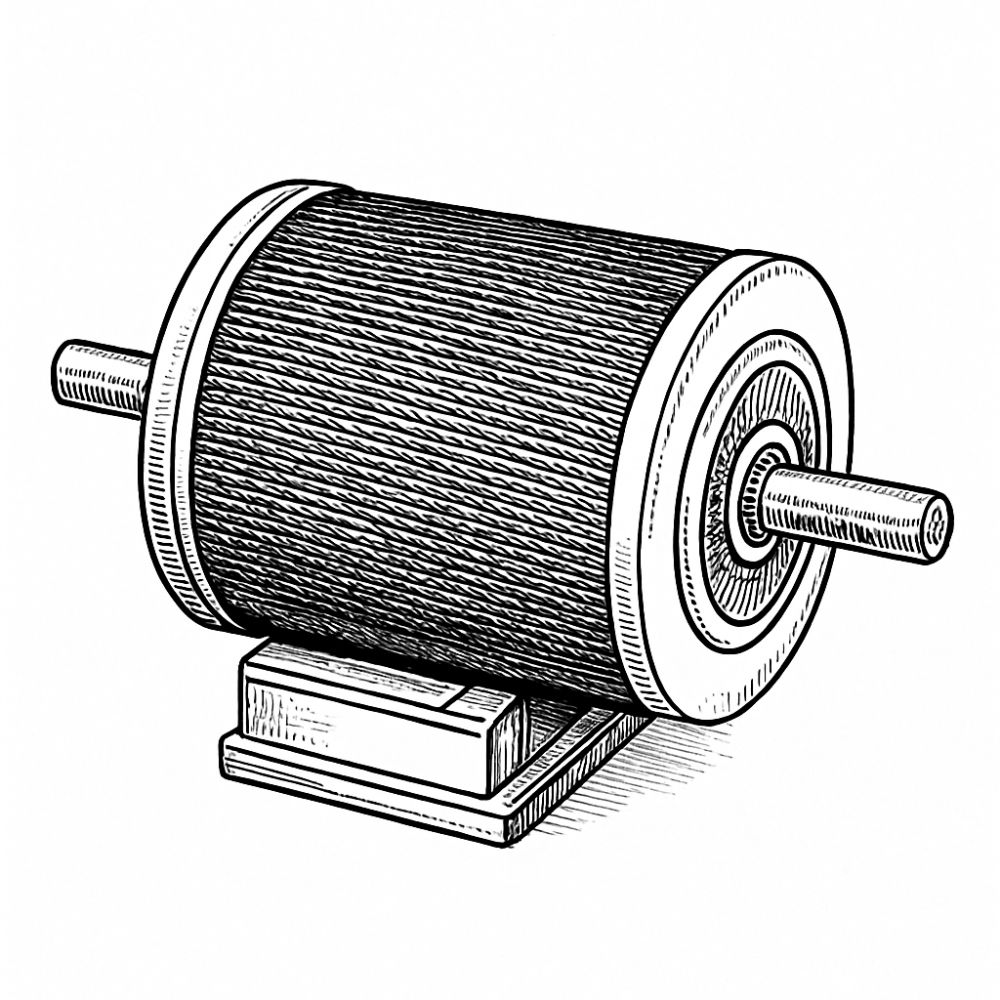 4 - Grinder Motor Complete incl. Switch, Capacitor & Lead