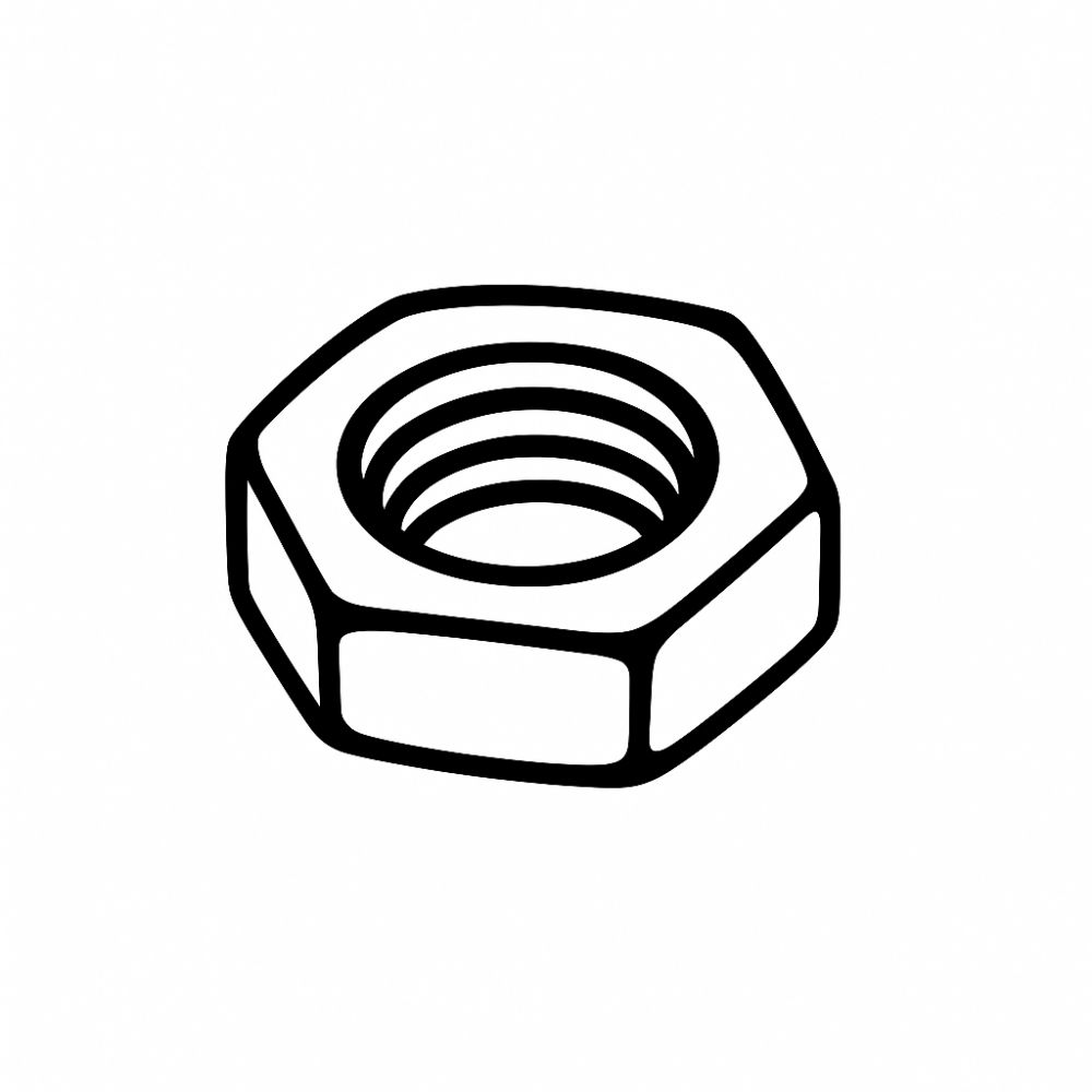 18 -  Hexagonal Nut M12 X 1/0.5D