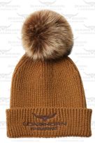 Longhorn Bobble Hat - Biscuit