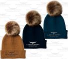 Longhorn Bobble Hat Cascade - Biscuit, Black and Navy