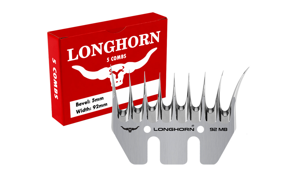 Longhorn® Wide Alpaca/Cover Comb - 9 Tooth