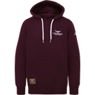 sheep shearing hooded sweatshirt burgundy