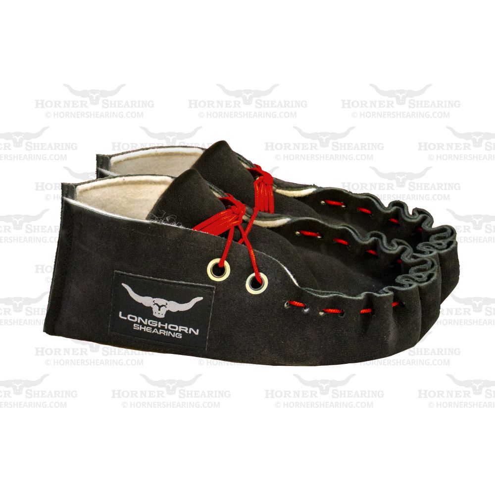 Longhorn Shearing Suede Leather Moccasins 