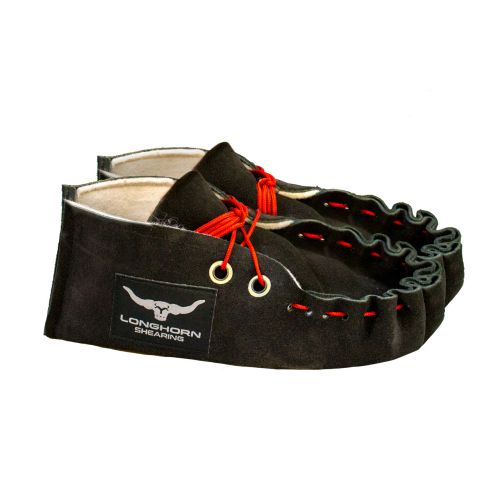 Longhorn Shearing Suede Leather Moccasins 